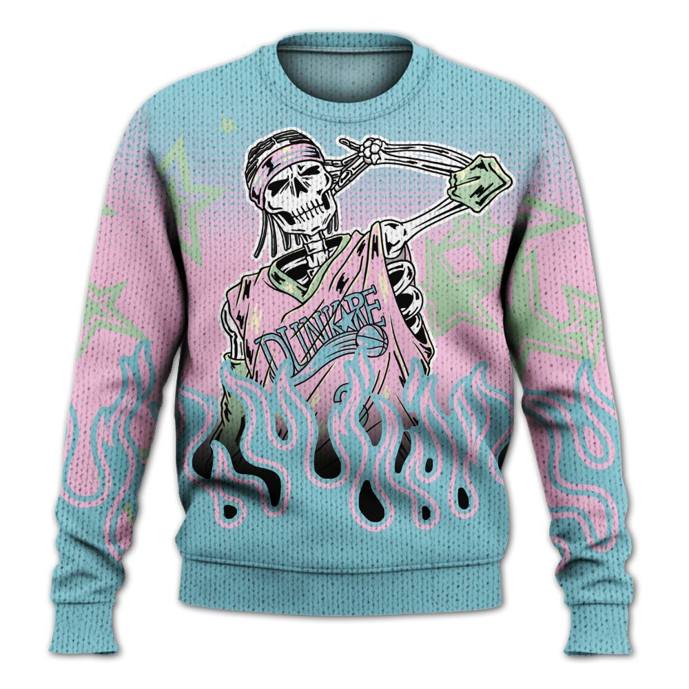 Knitted Sweater To Match SB Dunk Low Visty - Allen Answer Unique Fire Custom Name