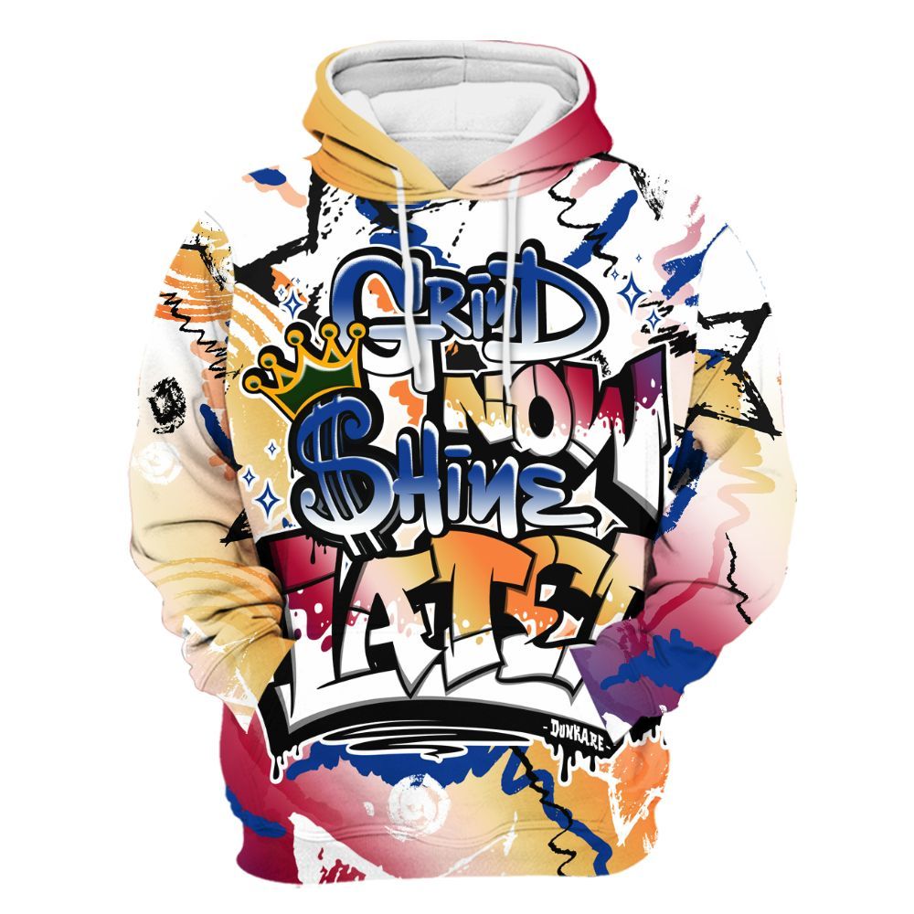 Hoodie To Match Air Griffey Max Los Angeles 1s - Grind Shine Later Drip All Over Print