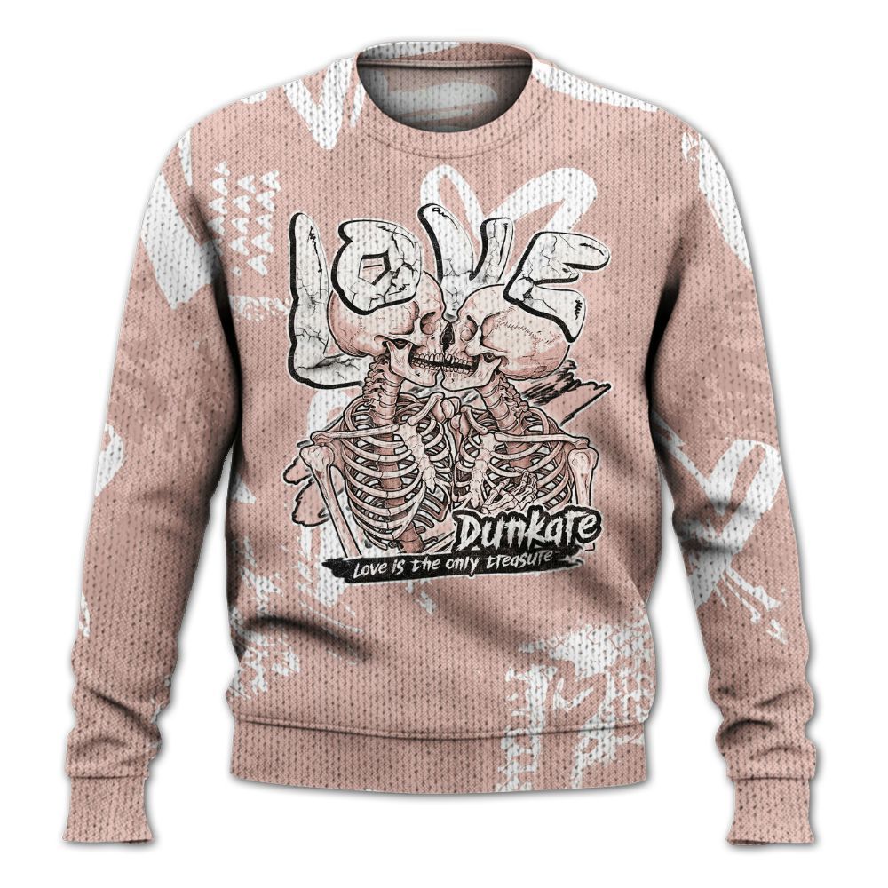 Knitted Sweater To Match Low Legend Pink 11s - Skull Love