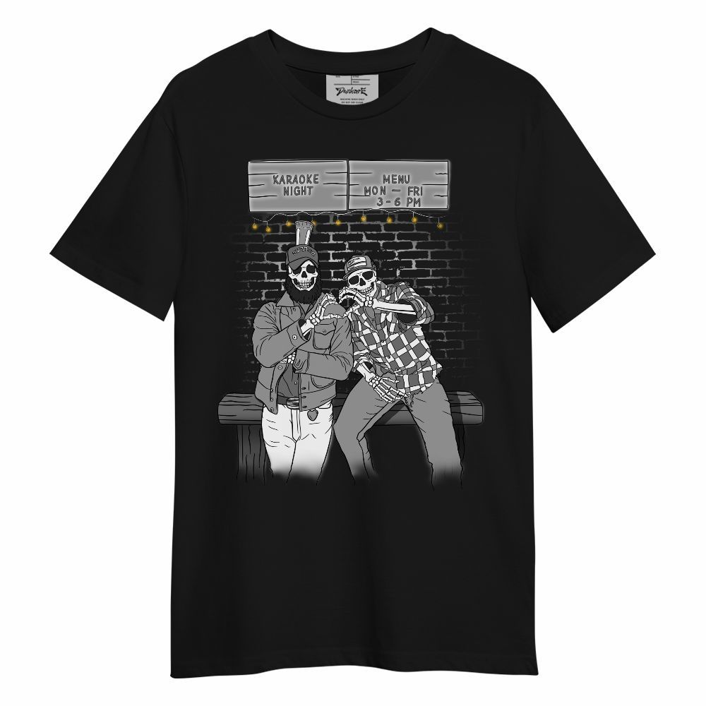 Shirt To Match Black Wolf Grey 12s - Skeleton Help Friendship Unisex Shirt