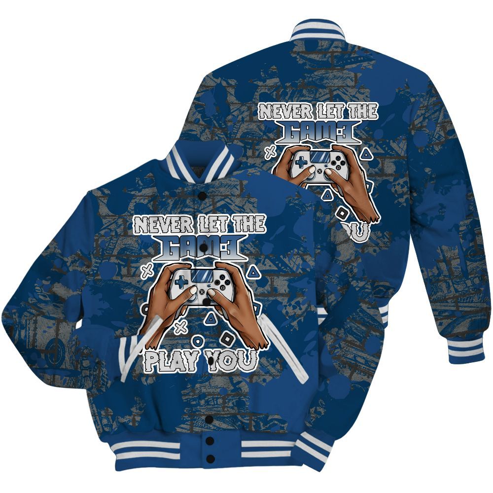 Varsity Jacket To Match High OG Midnight Navy 1s Shirt - PlayGame Human Brick All Over Print