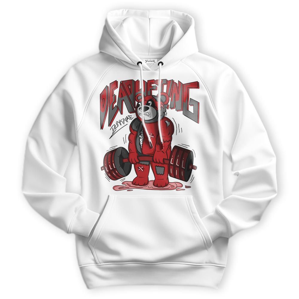 Sweatshirt To Match Red Taxi 12s Hoodie - Deadlifting Bear Hoodie Unisex