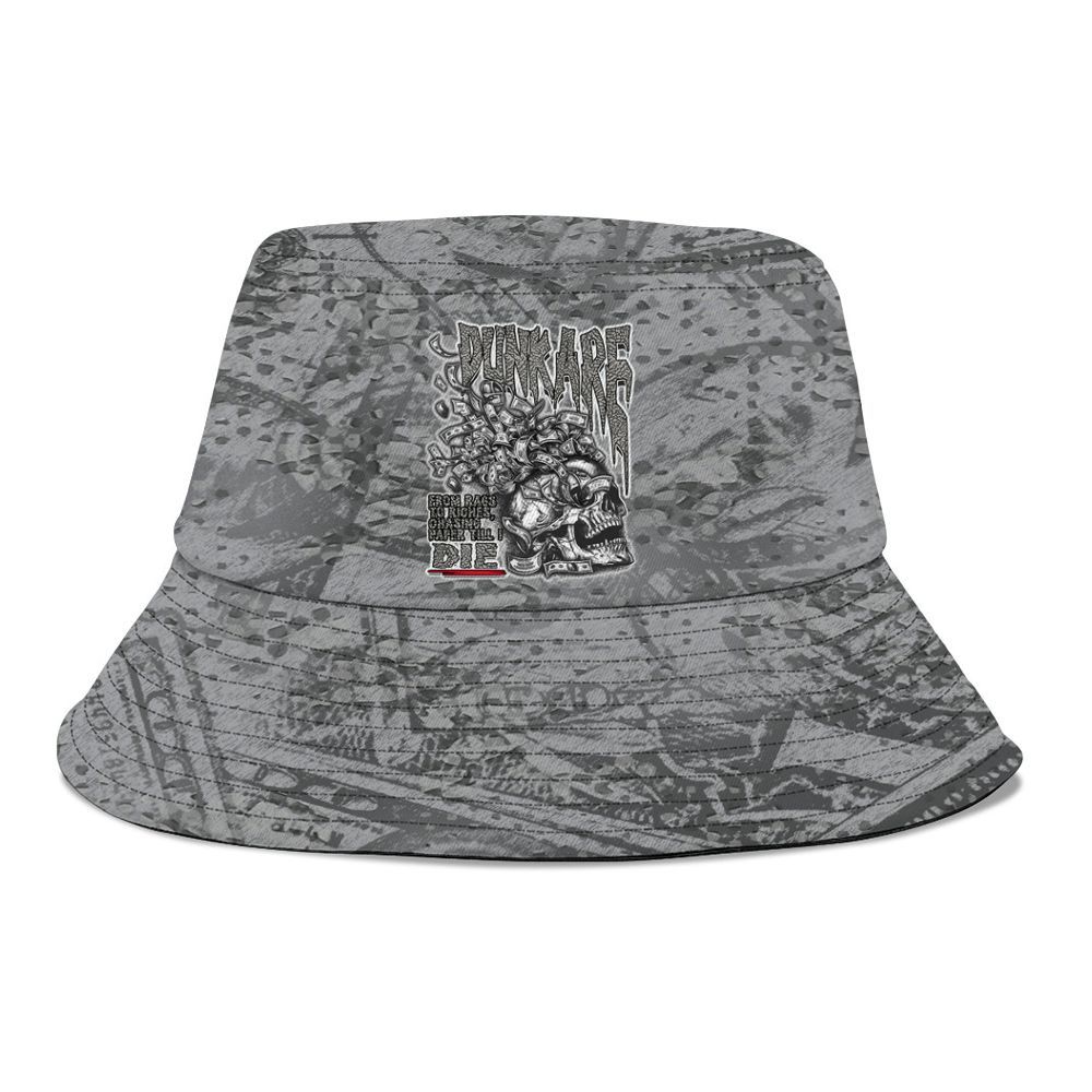 Bucket Hat To Match Black Cement 3s - From Rags To Riches Graphic