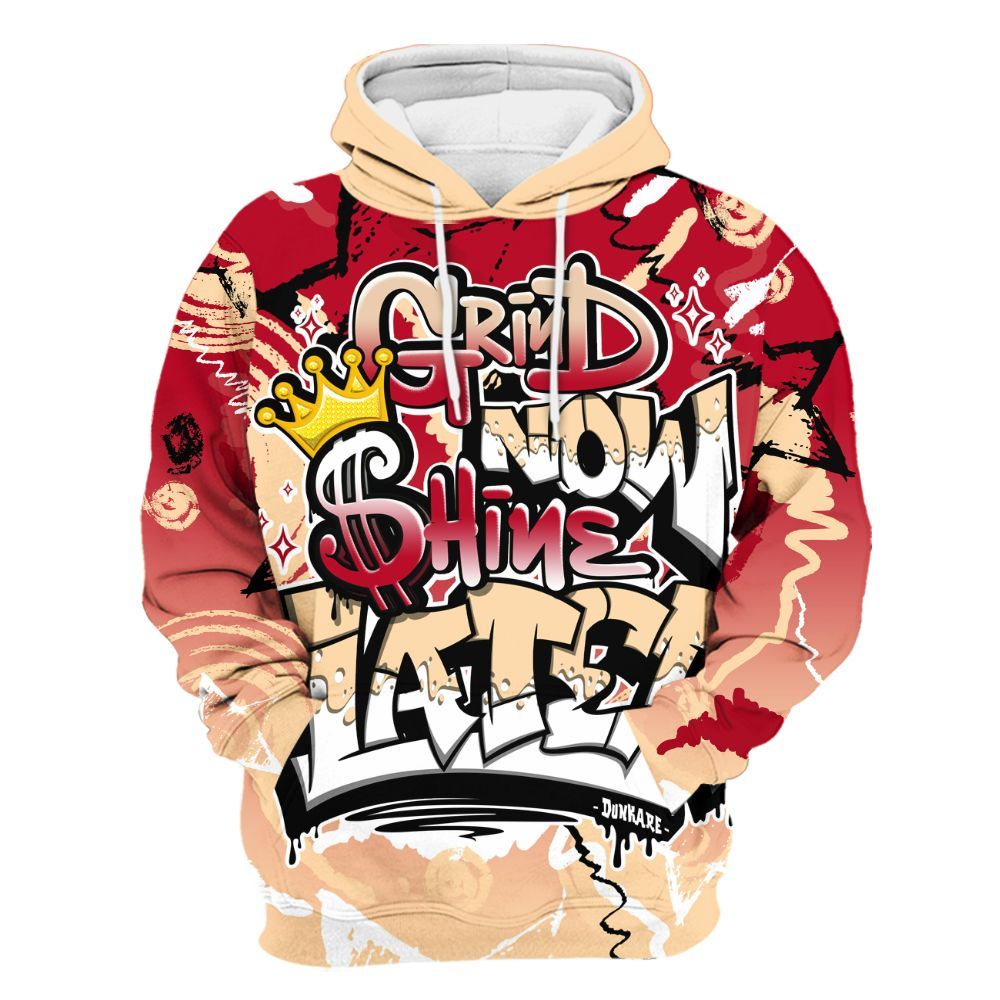 Hoodie To Match Retro Pizza GS 4s - Grind Shine Later Drip All Over Print