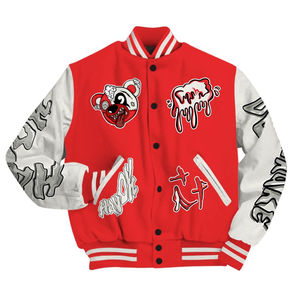Varsity Jacket To Match Air Max 1 Jacquemus Red - Havok Bear All Over Print