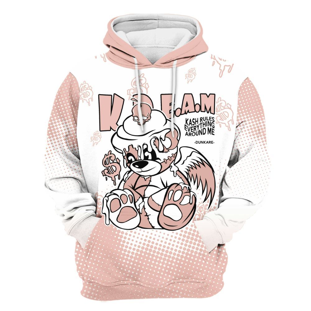 Hoodie To Match Dunk Low Pink Velvet - Loot Bear Unique Drip All Over Print