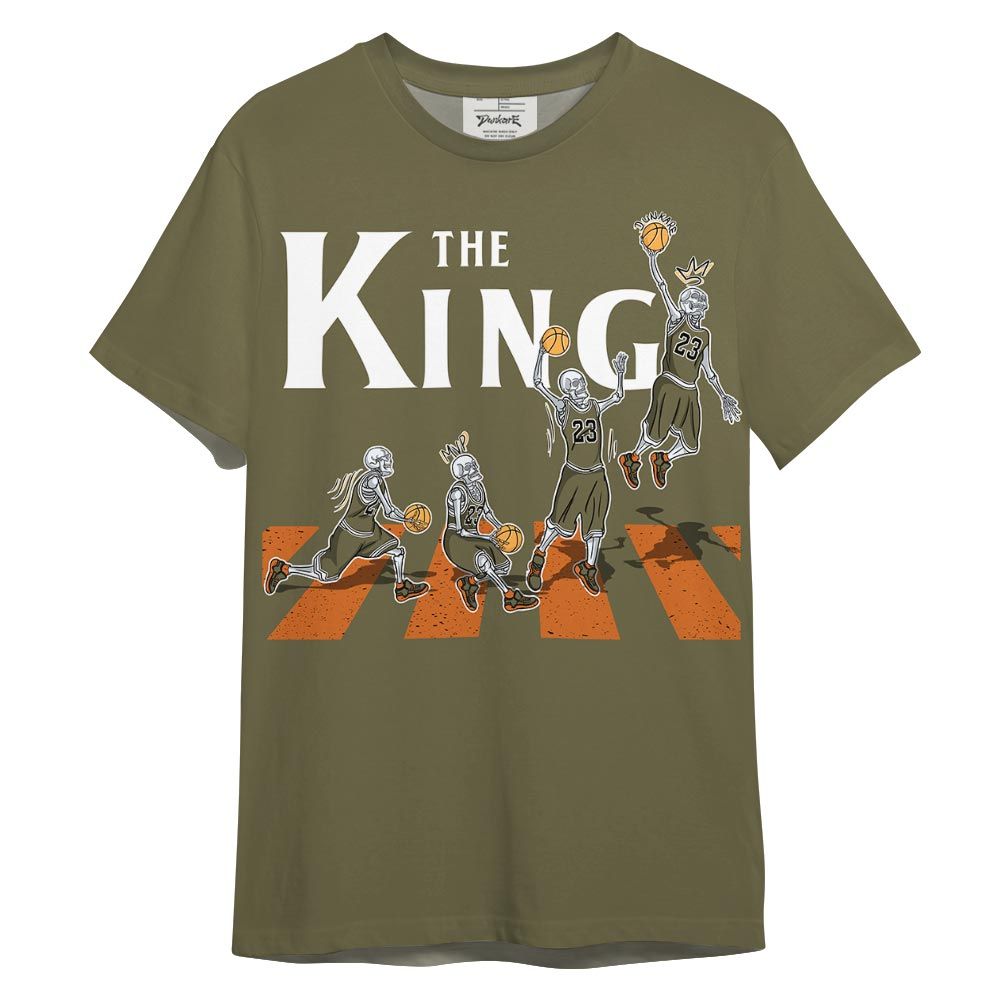Shirt To Match Olive 5s - The King Basketball Shirt 3D Graphic Outfit 0705 TCD