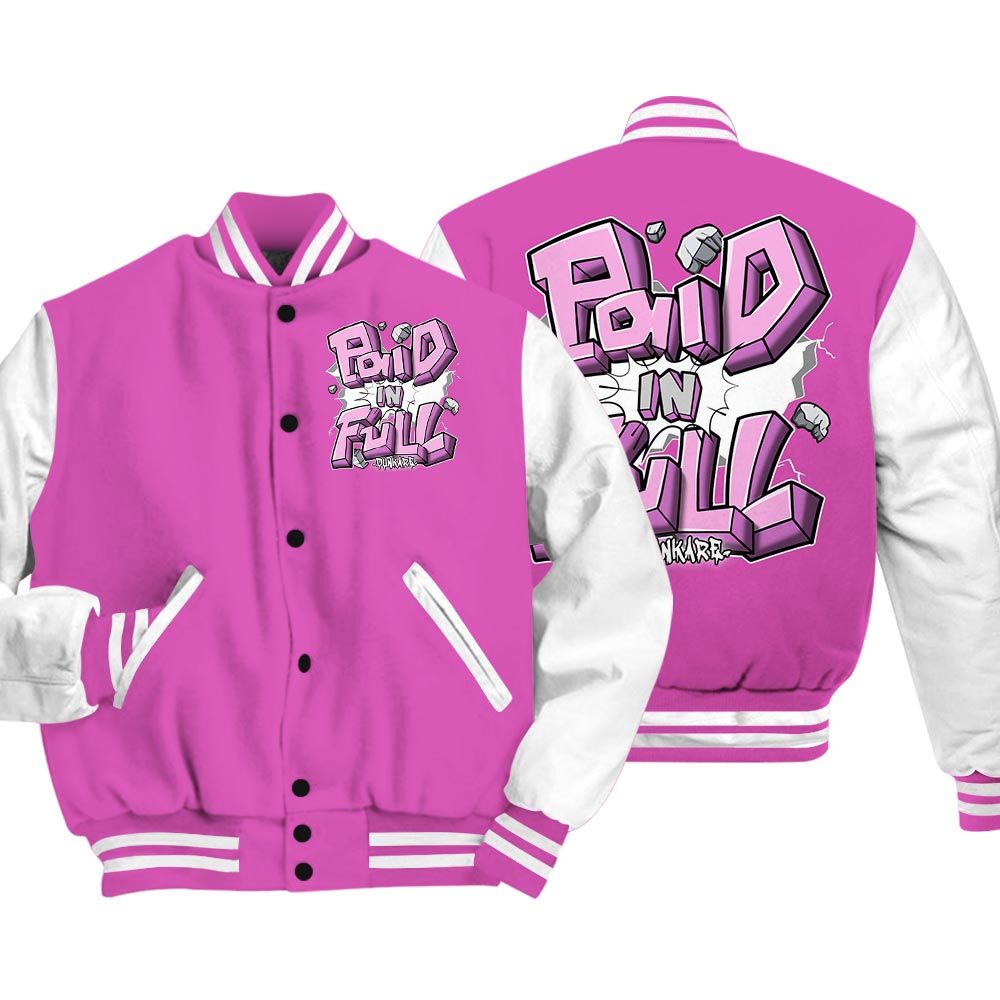 Varsity Jacket To Match Hyper Violet 4s - Paid In Full Varsity Jacket Unisex 0205 NMP