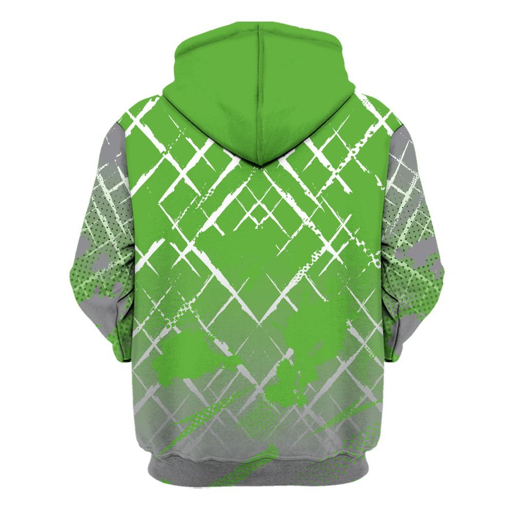 Hoodie To Match Retro Green Bean 5s - Halftone Stand Business Dripping All Over Print