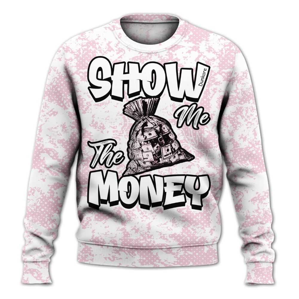 Sweatshirt To Match Orchid 4s - Show Me The Money Retro All Over Print