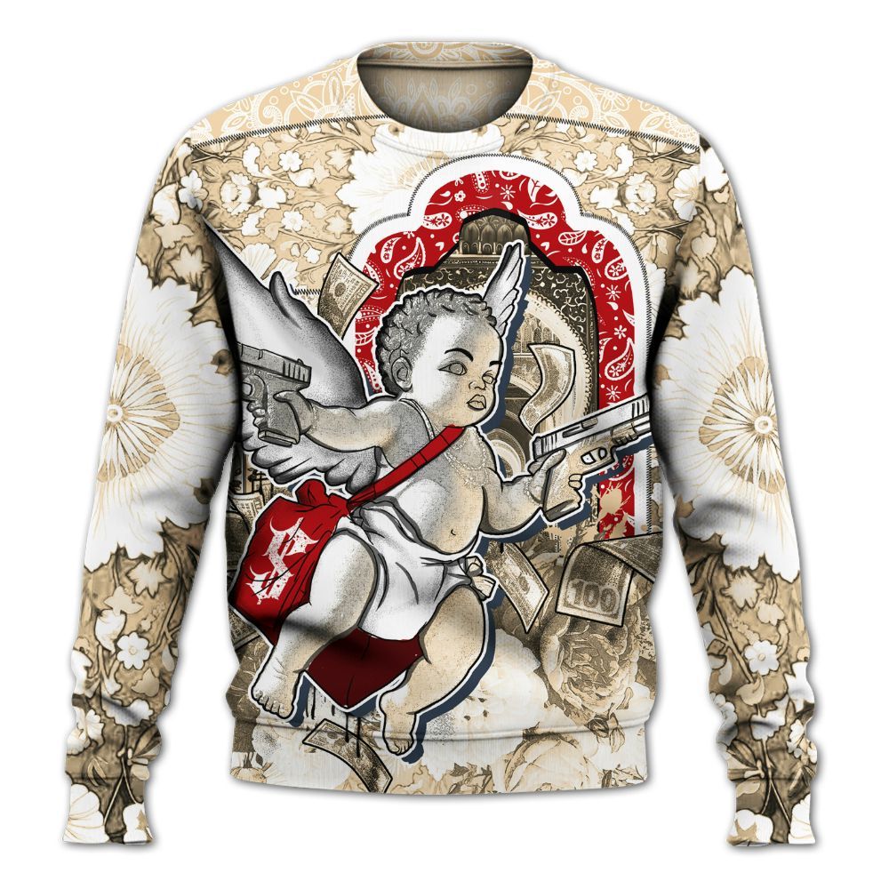 Sweatshirt To Match Dunk Low Strawberry Waffle - Angel Money Bag All Over Print