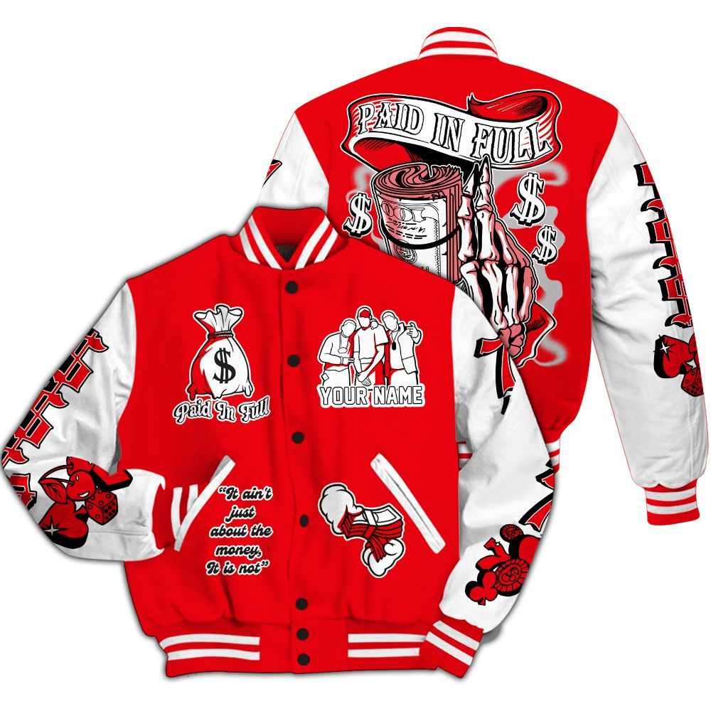 Varsity Jacket To Match Air Max 1 Low Poly - Paid In Full Baseball Varsity Jacket Custom Name All Over Print