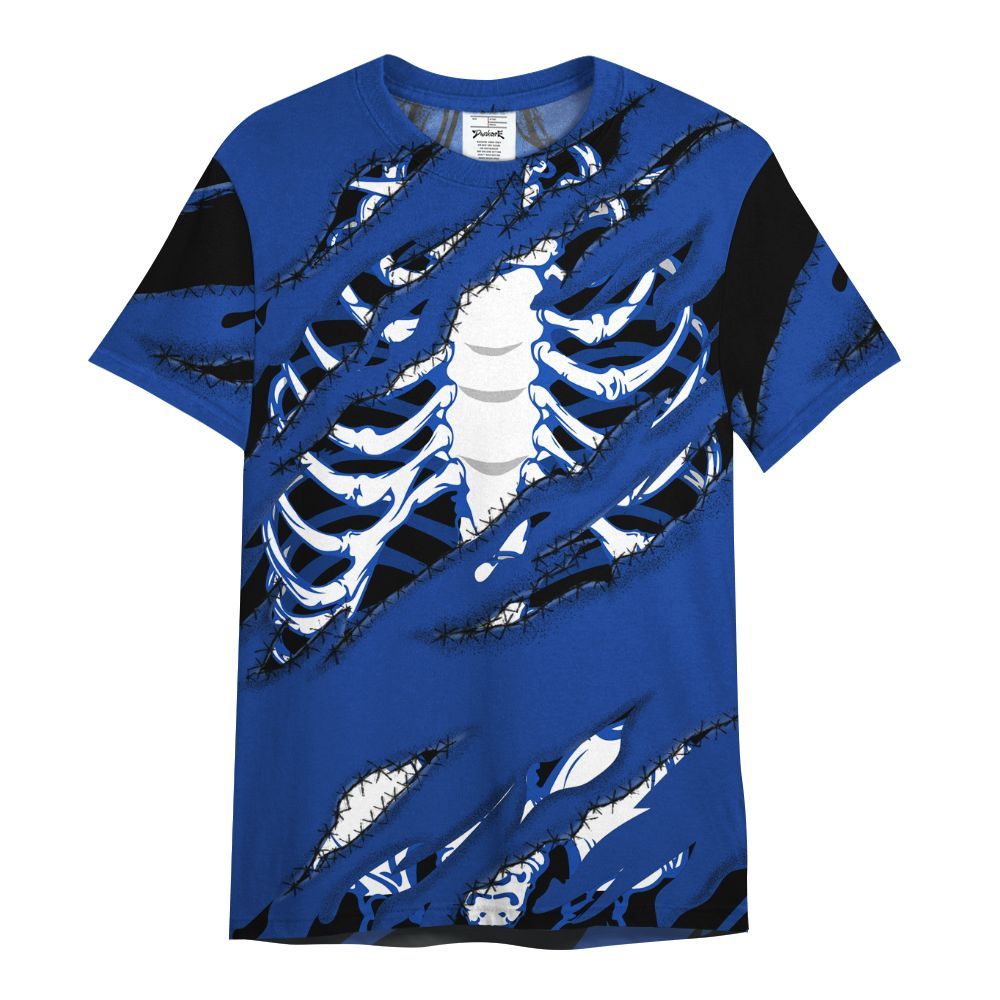 Shirt To Match Air Foamposite One Royal - GOT 'EM Skeleton Scratch All Over Print