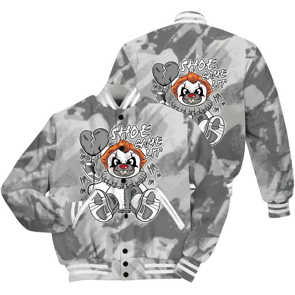 Varsity Jacket To Match Paris Olympics 4s Shirt - Shoe Game Bear Abstract Halftone All Over Print