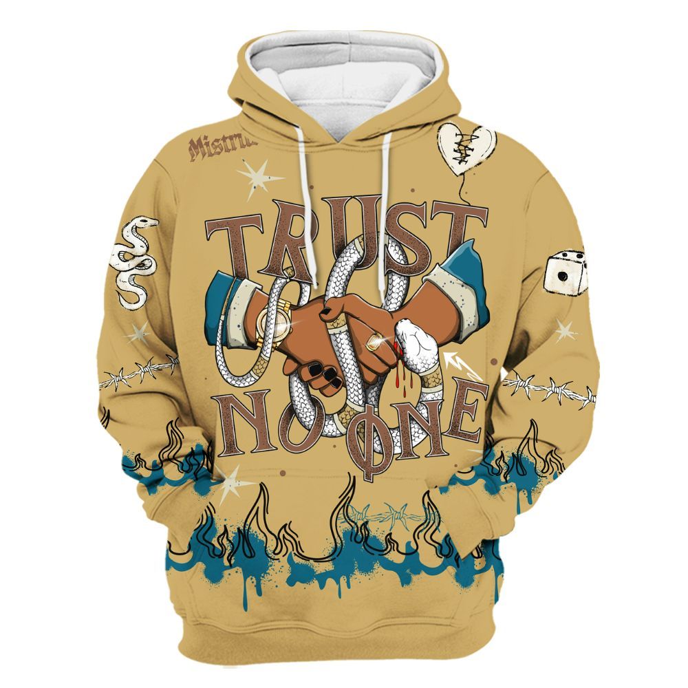 Hoodie To Match Retro Cacao Wow 4s - Trust No One Snake-Bite Doodle Crayon All Over Print