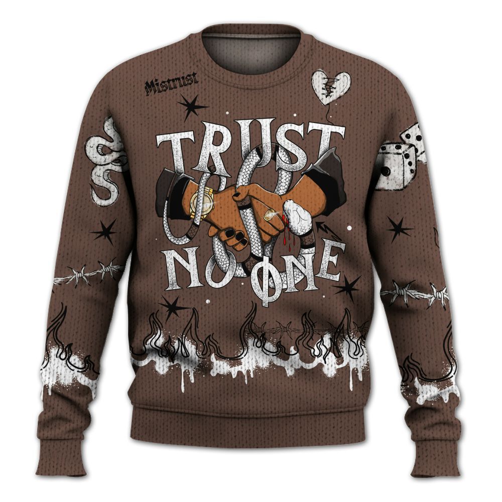 Knitted Sweater To Match Air Force 1 Low Escape - Trust No One Snake-Bite Doodle Crayon