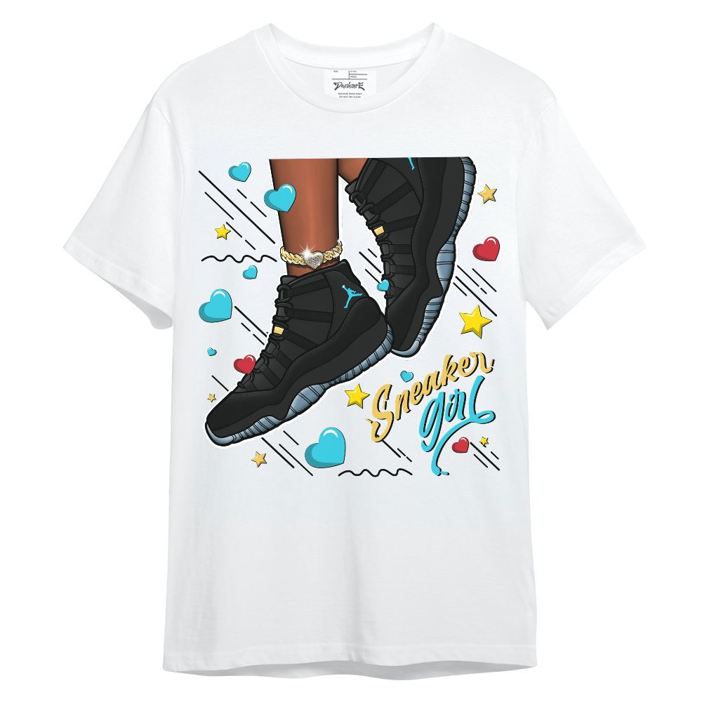 Shirt To Match Retro Gamma Blue 11s - SNEAKER Girl Heart Flying Graphic