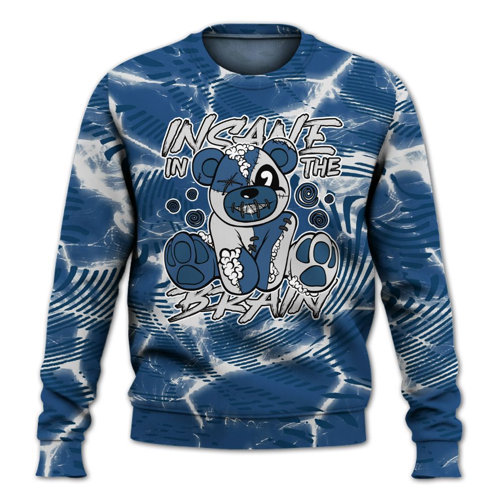 Sweatshirt To Match High OG Midnight Navy 1s - Insanes Bear Fume All Over Print