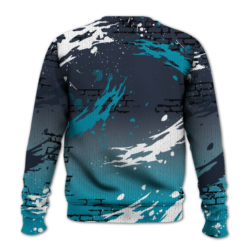 Knitted Sweater To Match Retro Obsidian 13s - Values Of Loyalty Drip