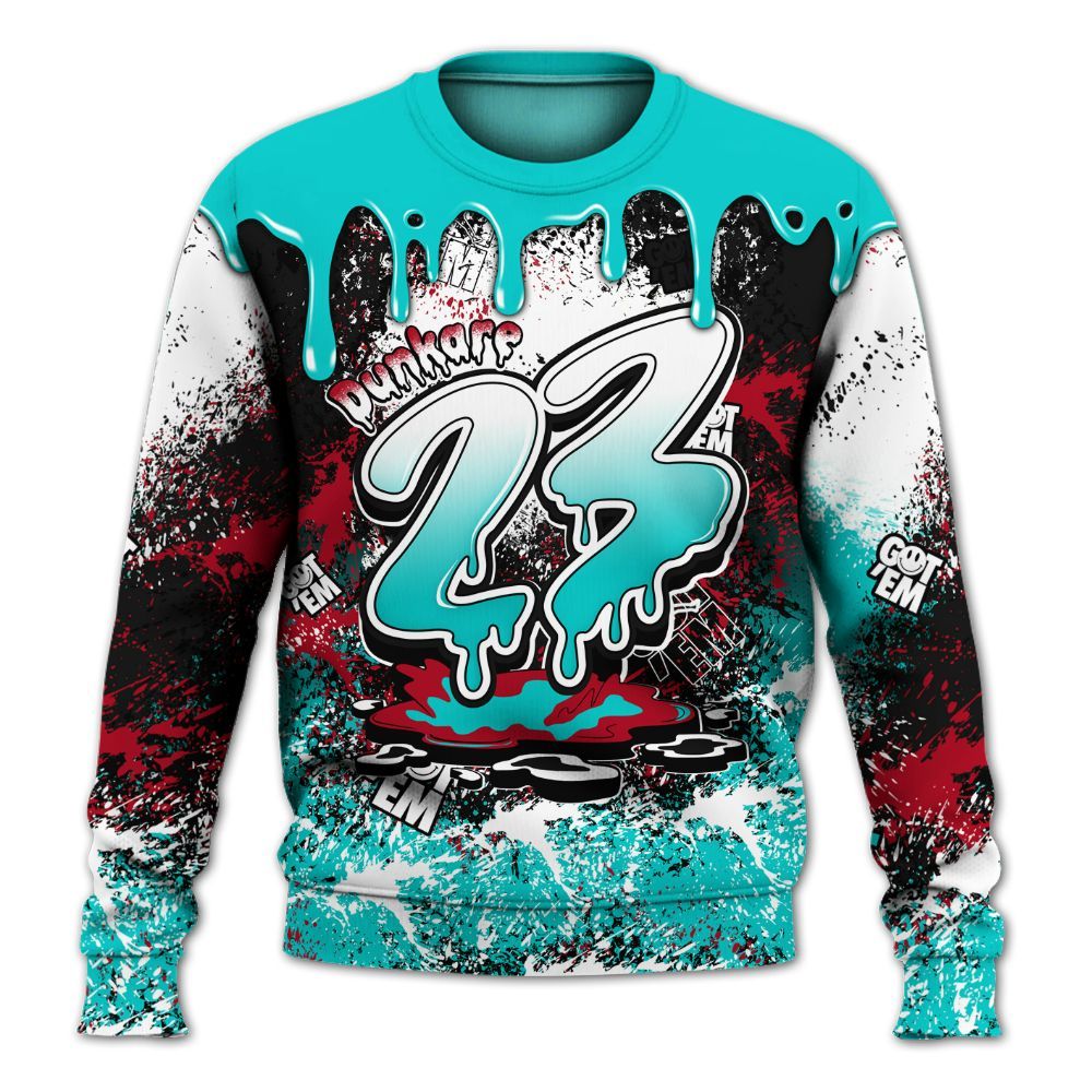Sweatshirt To Match Air Griffey Max 1 Freshwater - Dripping 23 Drip All Over Print