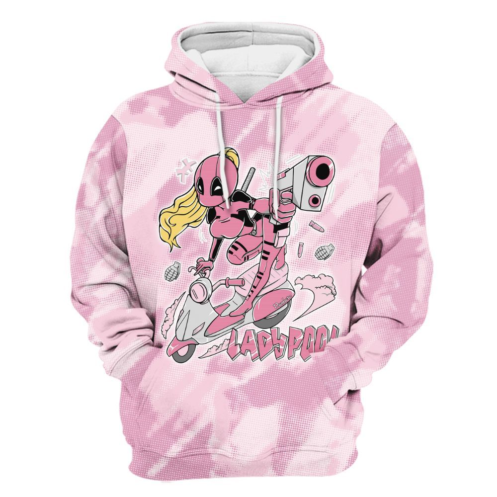 Hoodie To Match Orchid 4s - Lady Pool Cartoon Abstract Halftone All Over Print