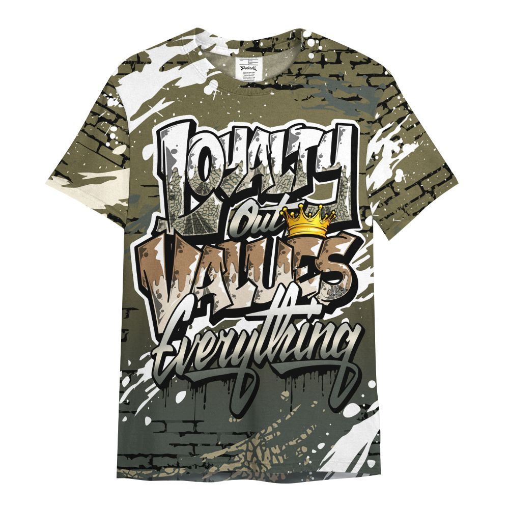 Shirt To Match Retro Family Affair 3s - Values Of Loyalty Drip All Over Print