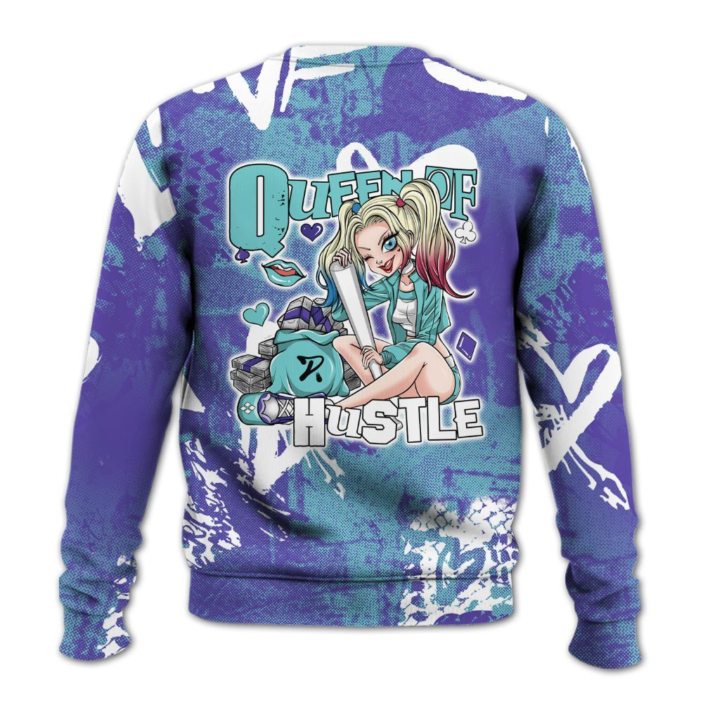 Sweatshirt To Match Low Hornets 1s - Hustles Quiinn Heart Grunge All Over Print