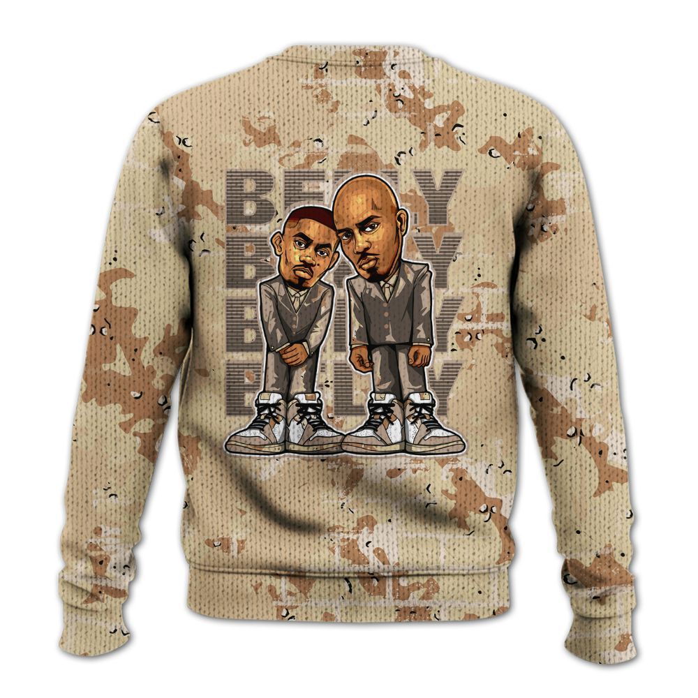 Knitted Sweater To Match Desert Camo 3s - Belly Sneakers Graphic Halloween