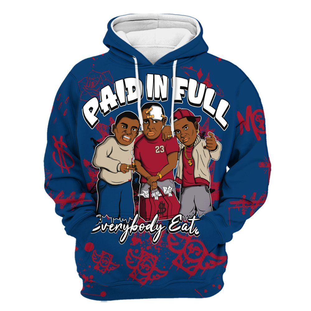 Hoodie To Match Rare Air 4s - Everybody Paid In Full Crayon All Over Print