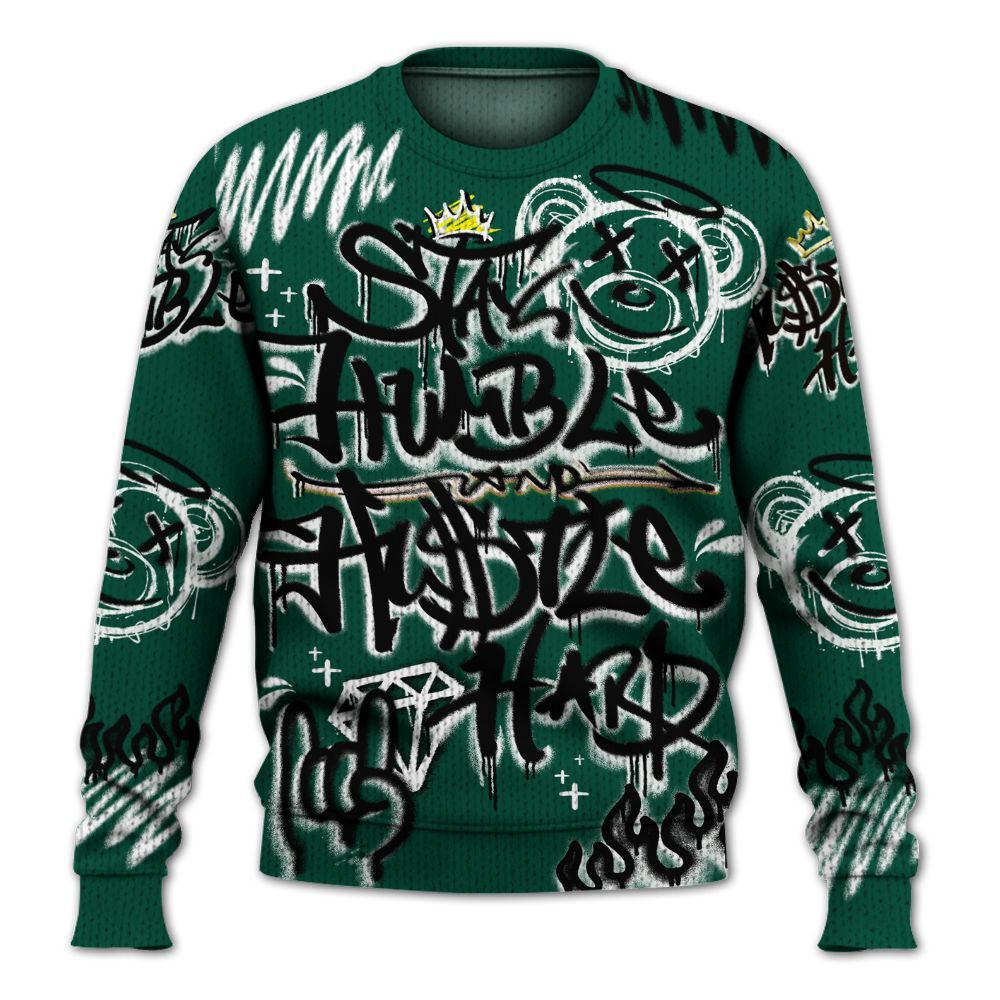 Knitted Sweater To Match Oxidized Green 4s - Humble Drip Streetwear Graffity