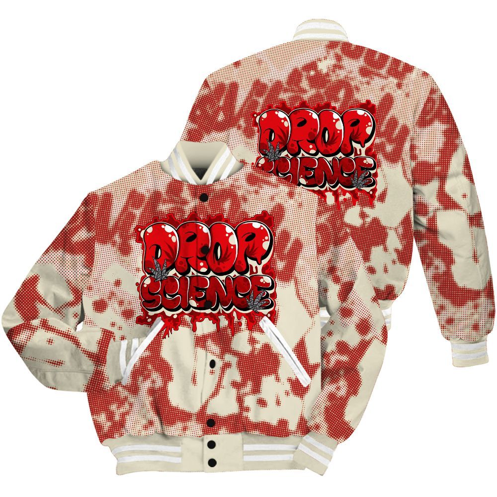 Varsity Jacket To Match Cement Grey 3s Shirt - Drop Science Street All Over Print