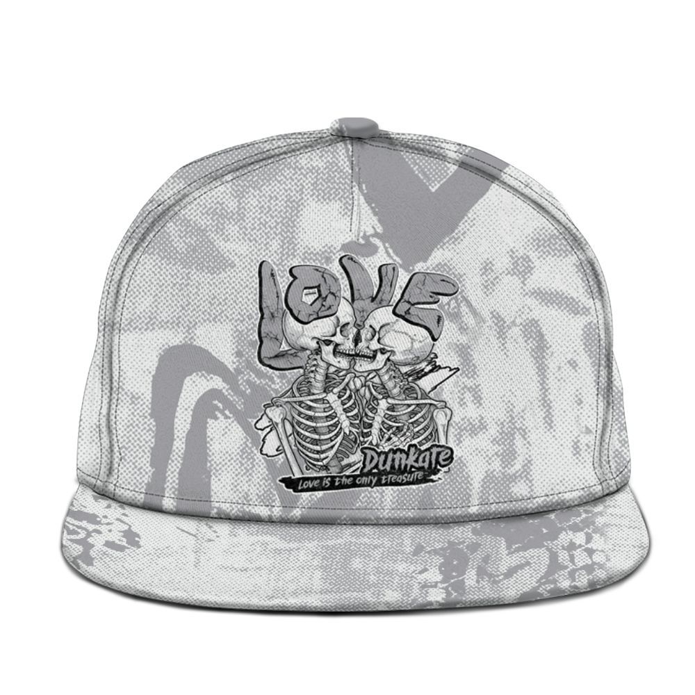 Snapback To Match Low OG Wolf Grey 1s - Skull Love Graphic