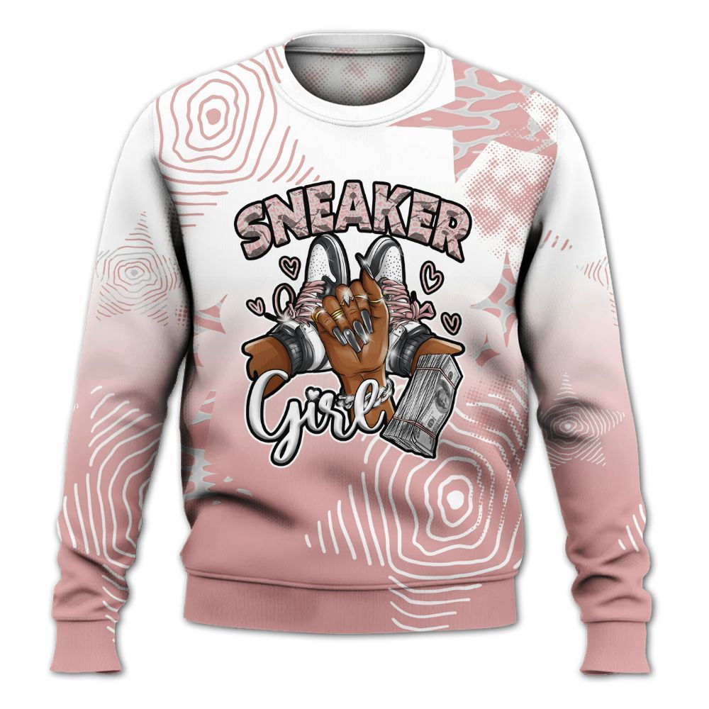 Sweatshirt To Match Red Stardust 3s - Sneakerz Girlz Unique Starz All Over Print