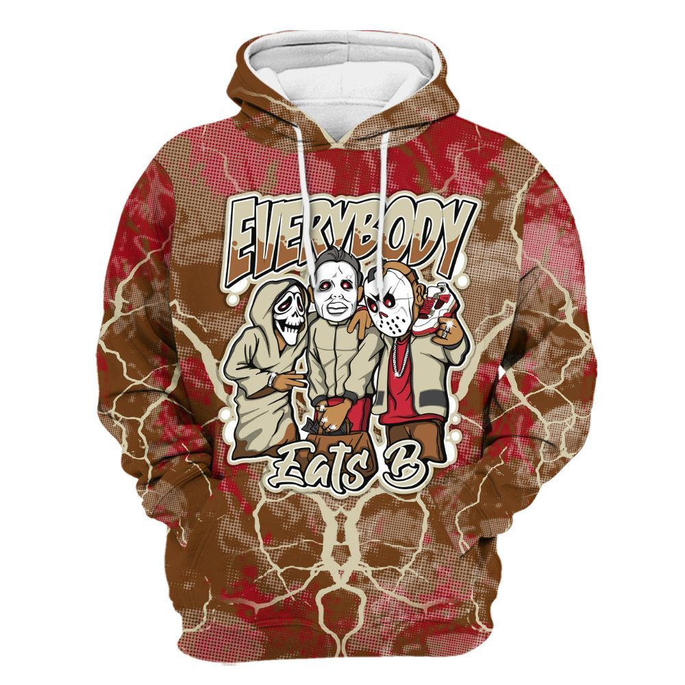 Hoodie To Match Archaeo Brown 5s - Everybody Eatin B Graphic Halloween All Over Print