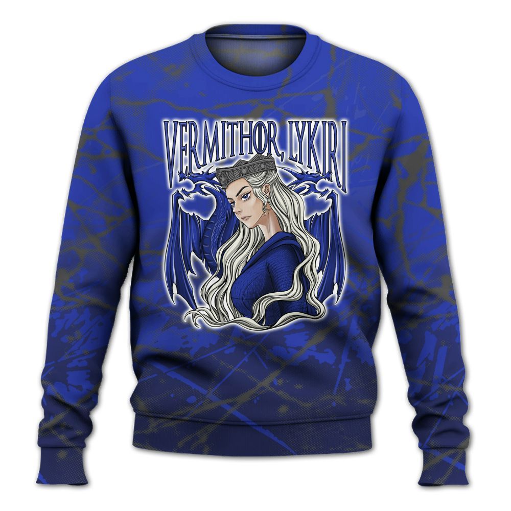 Sweatshirt To Match Air Max Plus Black Racer Blue - Dragon's Mom! Profound All Over Print