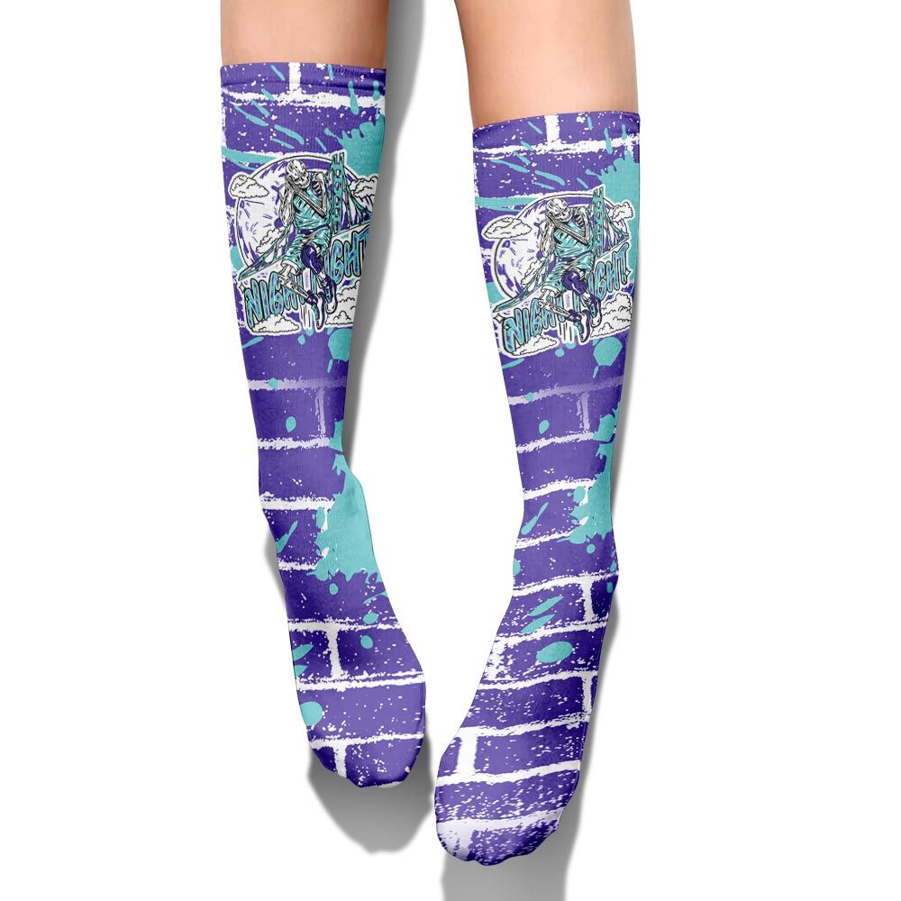 Sock To Match Low Hornets 1s - Seeya Skeleton Brick