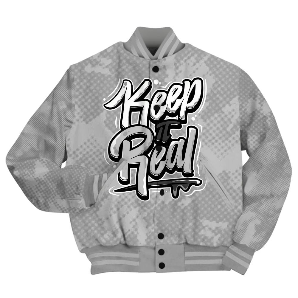 Varsity Jacket To Match Black Wolf Grey 12s Shirt - Keeping It Reals Shirt Unisex Oufit