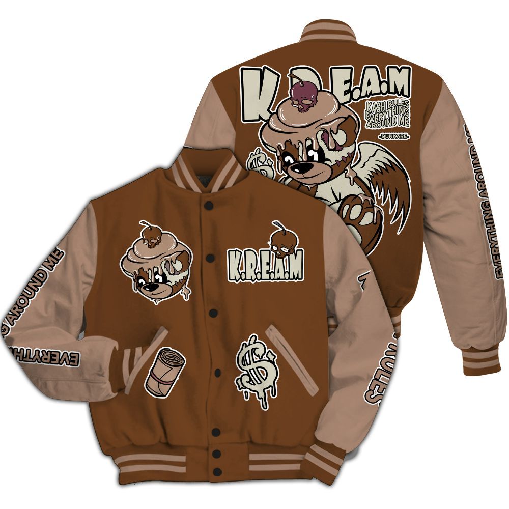 Varsity Jacket To Match Archaeo Brown 3s - Loot Bear All Over Print