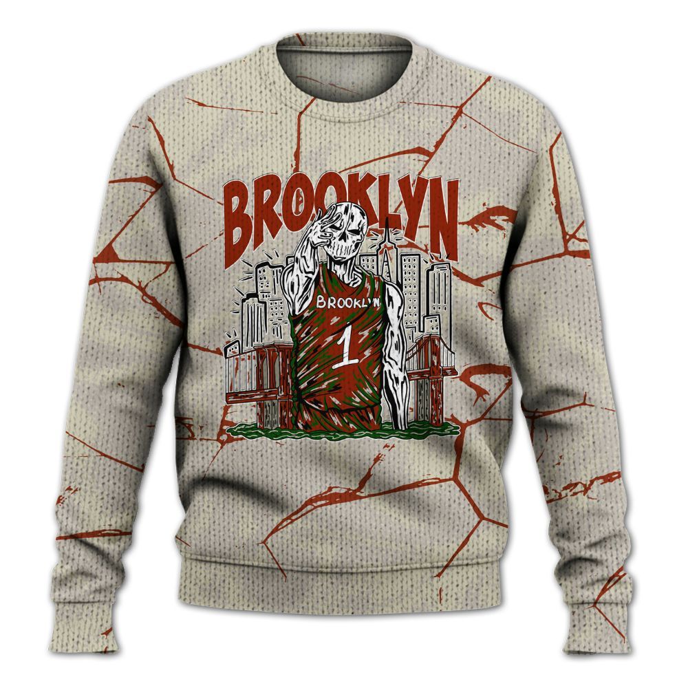 Knitted Sweater To Match El Grito 5s - Brooklyn's Skeleton Crack