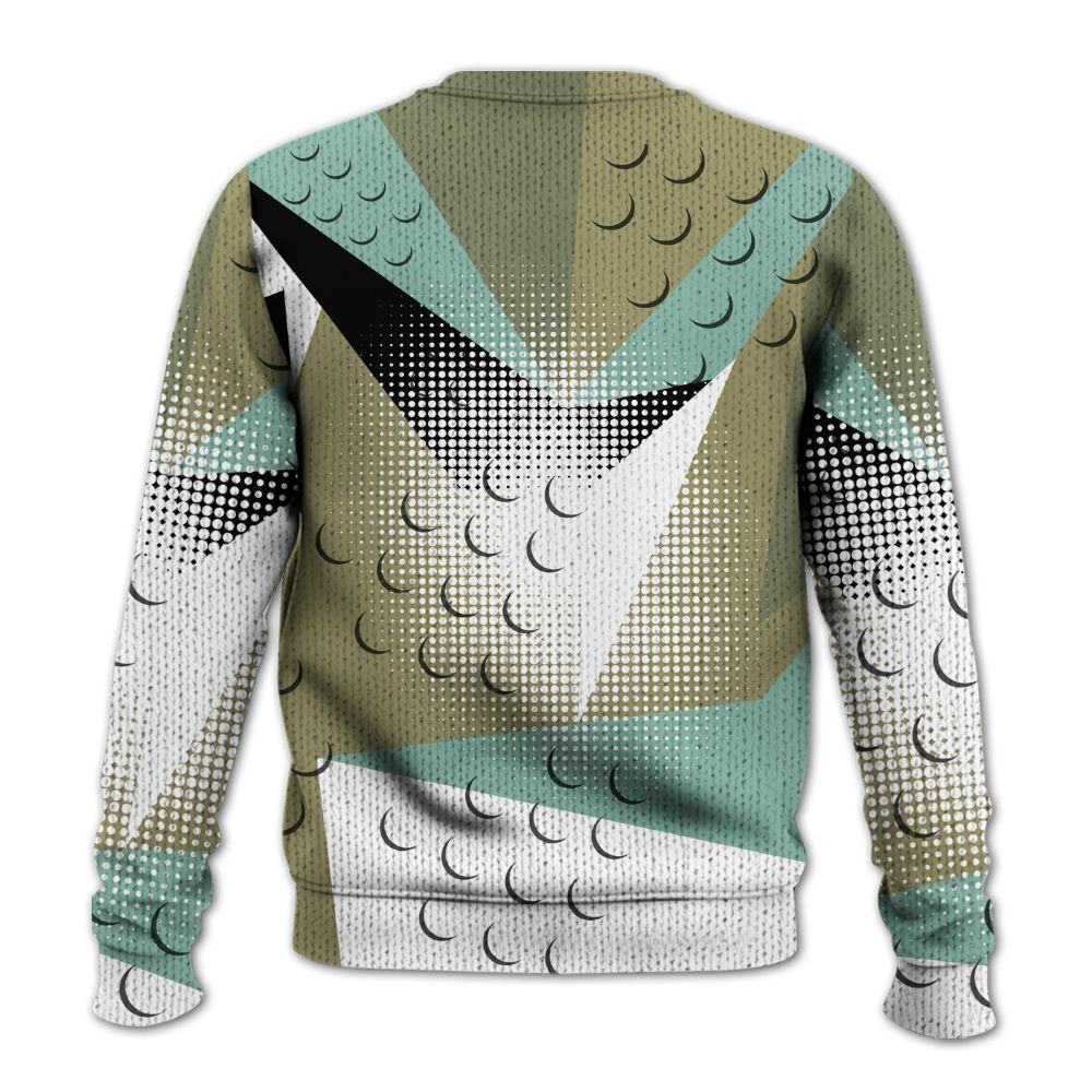 Knitted Sweater To Match Dunk Low Suede Olive Aura - Poly Custom Name Number 23 5s