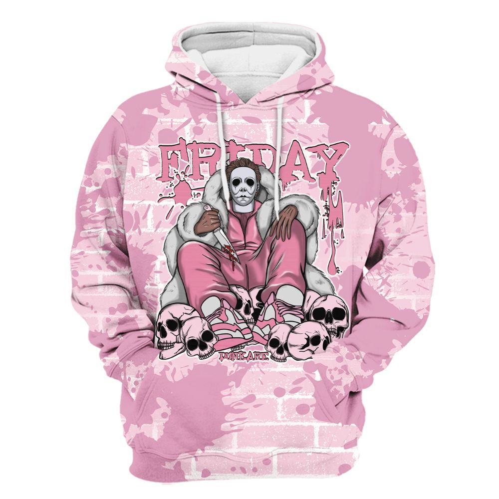 Hoodie To Match Orchid 4s - Friday Brick All Over Print