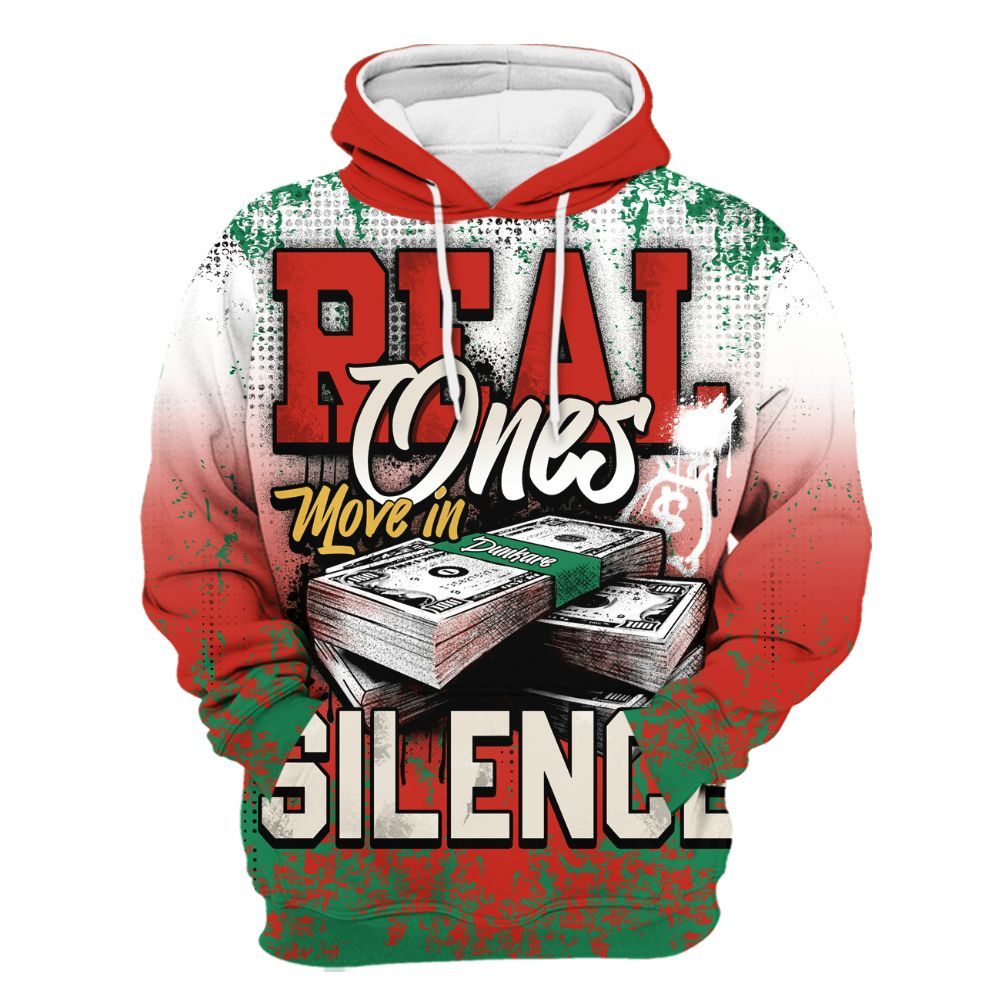 Hoodie To Match Retro El Vuelo 3s Shirt, Move In Silence Money Street Retro All Over Print