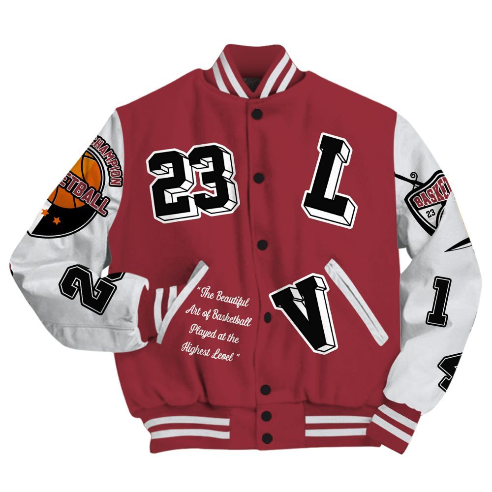 Varsity Jacket To Match Black Toe 14s - The GOAT Got Em Streetwear All Over Print