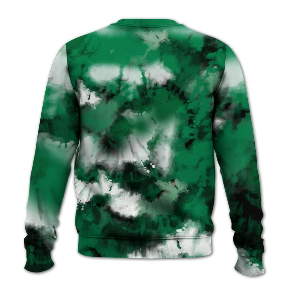 Sweatshirt To Match Lucky Green 2s - SNEAKER Girl Money Drip Tie Dye All Over Print
