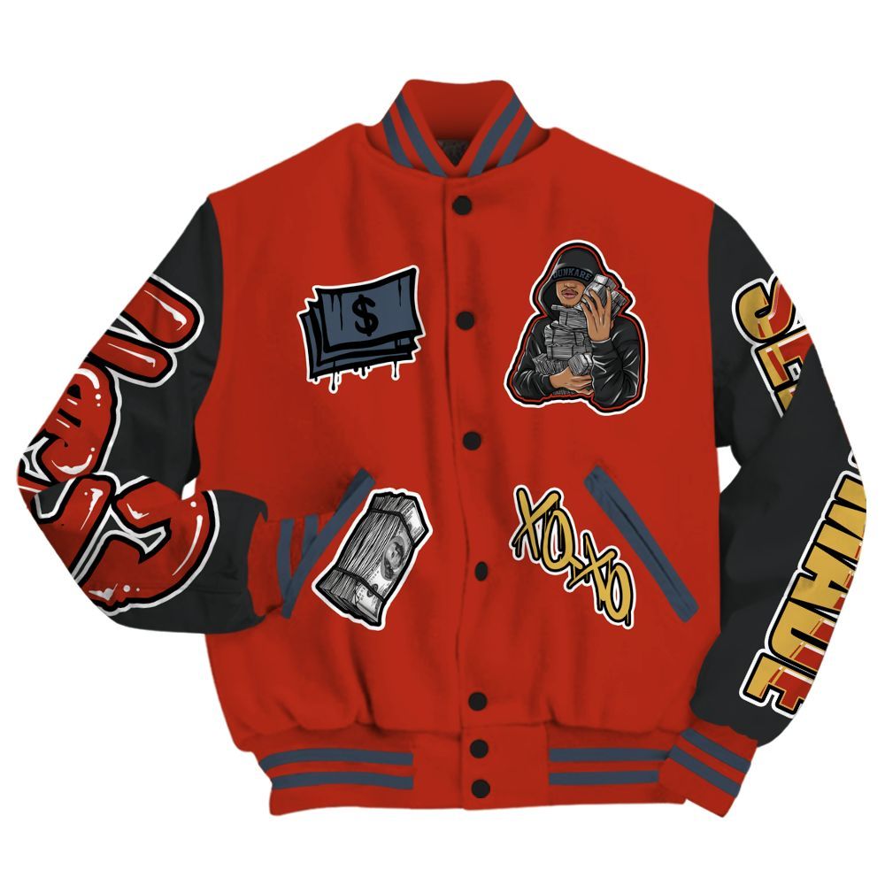 Varsity Jacket To Match Low Lucky Cat 1s - Selfmade Unique All Over Print