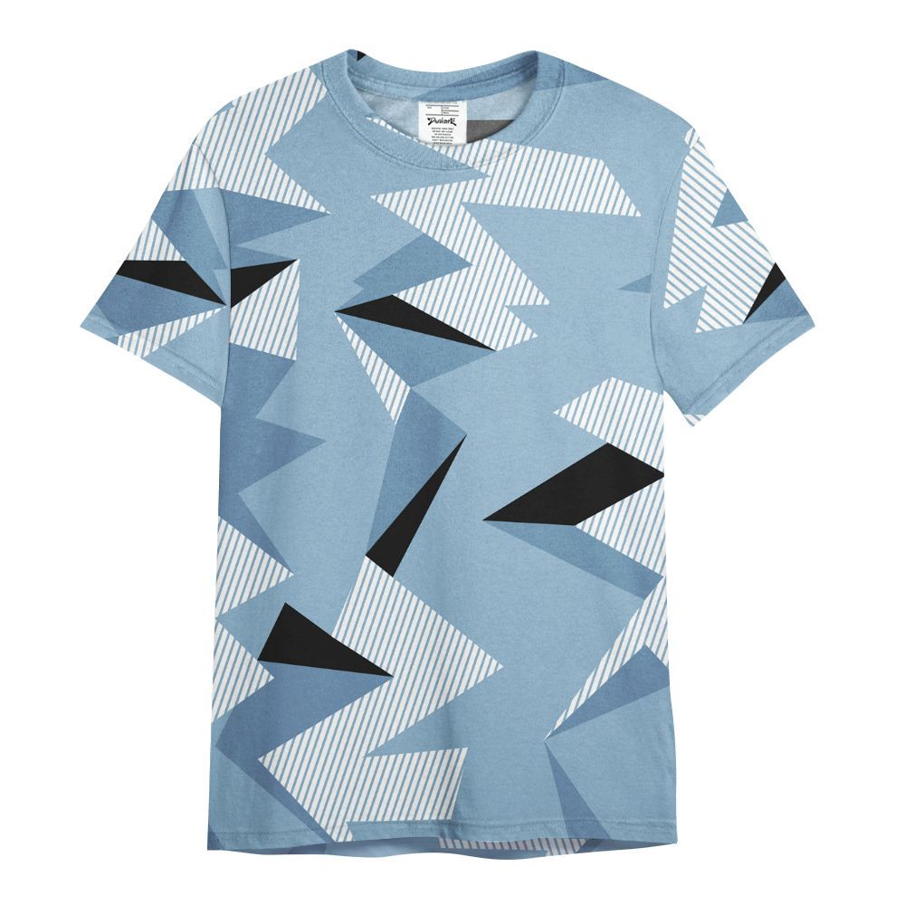 Shirt To Match High University Blue 1s - Geometric Camouflage Pattern All Over Print