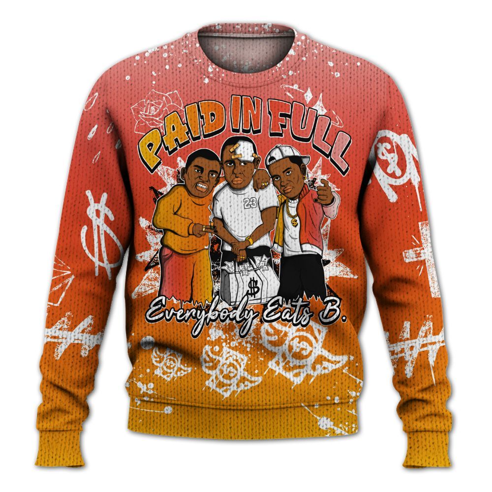 Knitted Sweater To Match Dunk High Candy Corn - Everybody Paid In Full Crayon