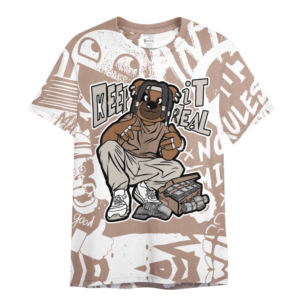 Shirt To Match OG Latte 1s - Keep_in Auth Bear Monogram Graffiti Shirt Unisex