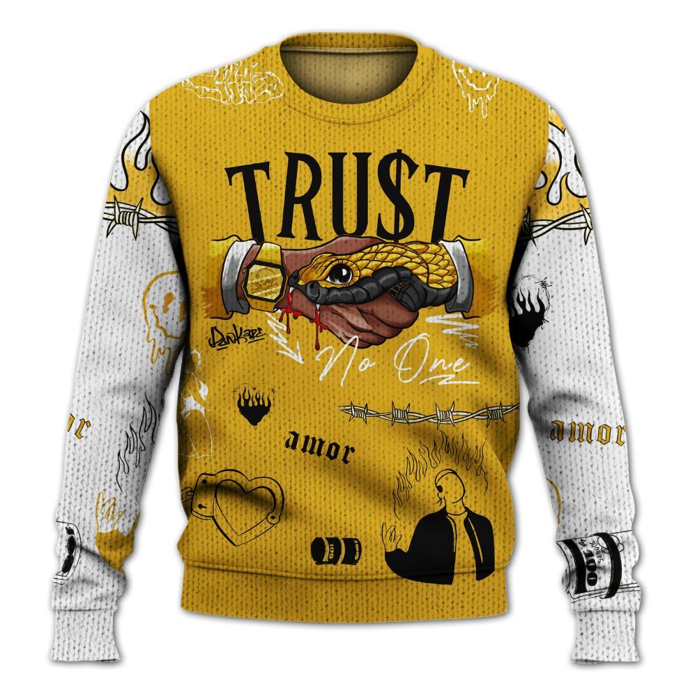 Knitted Sweater To Match Vivid Sulfur 4s - Snake Trust No One