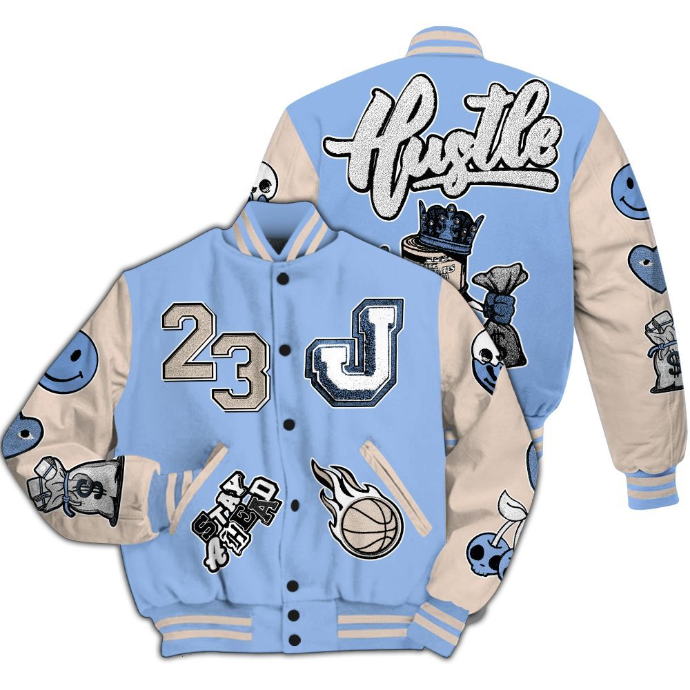 Varsity Jacket To Match Air Max 1 Royal Pulse - Hustles Money Number 23 All Over Print